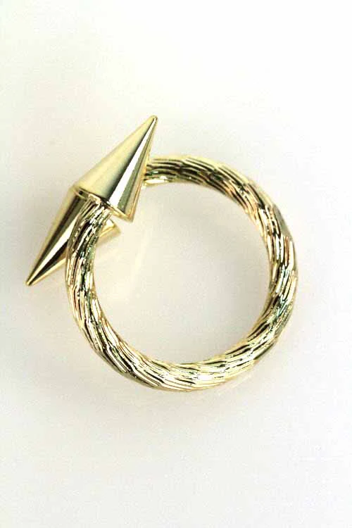 Gold Spike Crossover Ring - Image 3