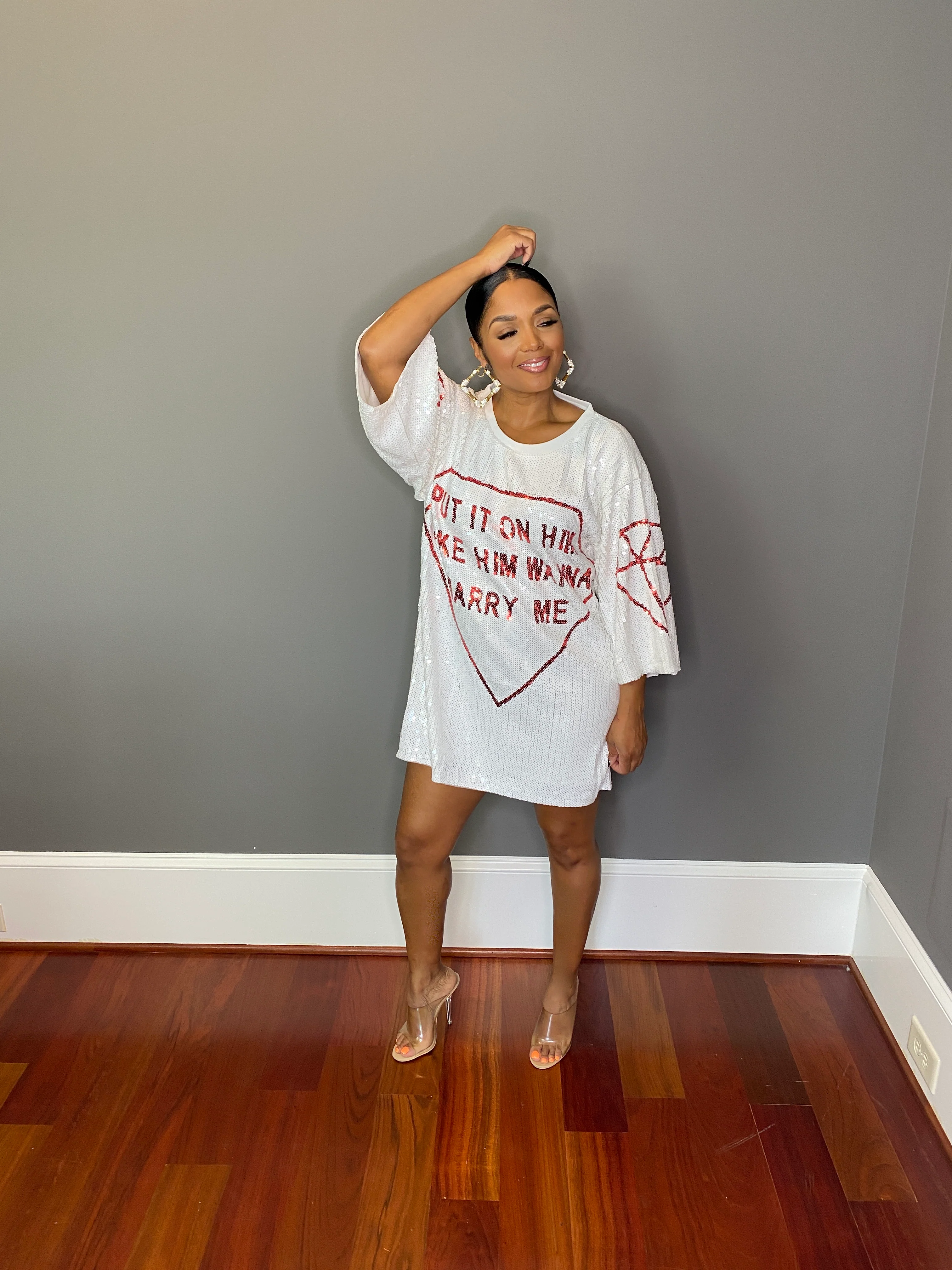 Marry Me Sequins Shirt Dress - Image 3