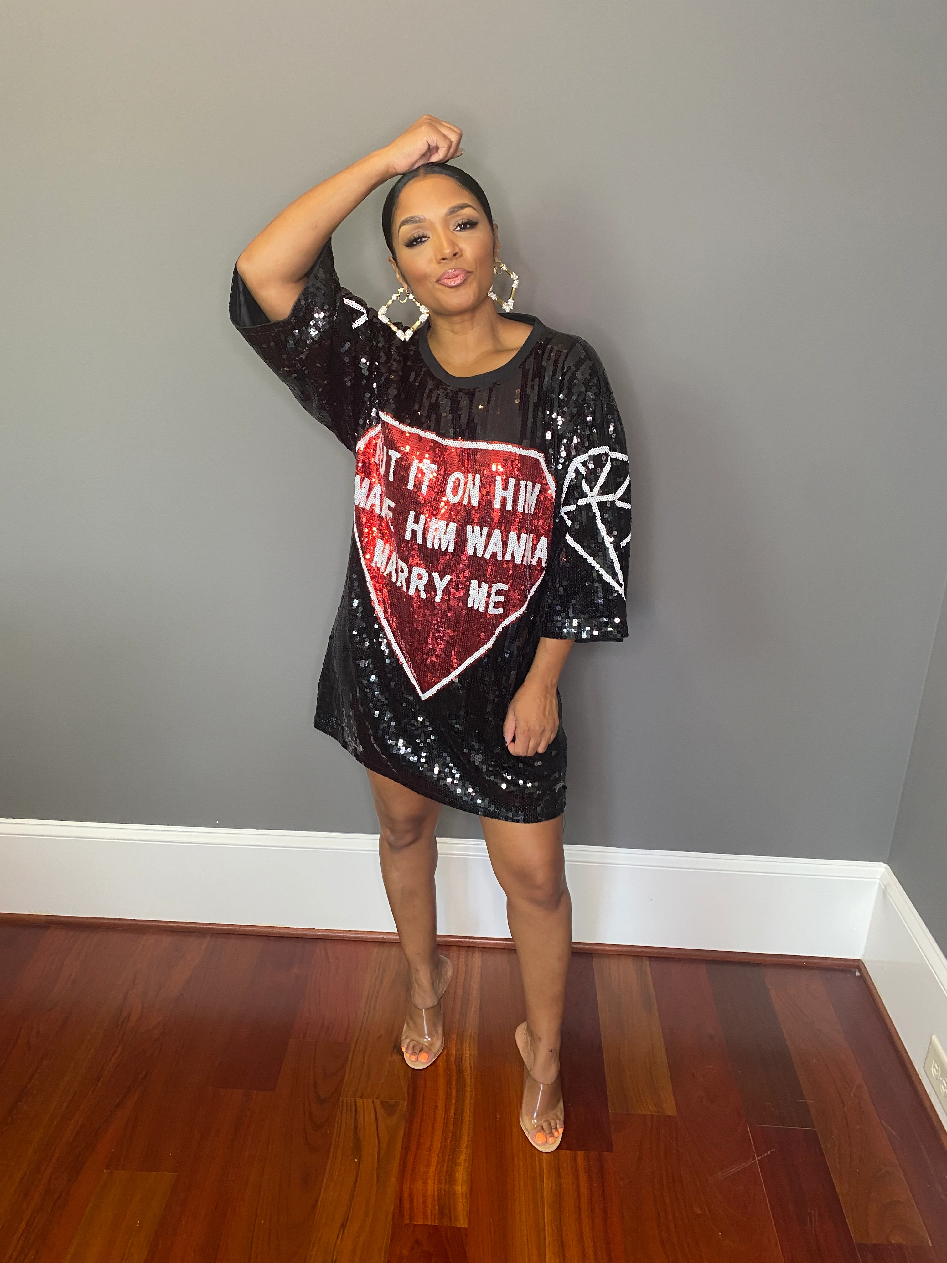 Marry Me Sequins Shirt Dress - Image 5