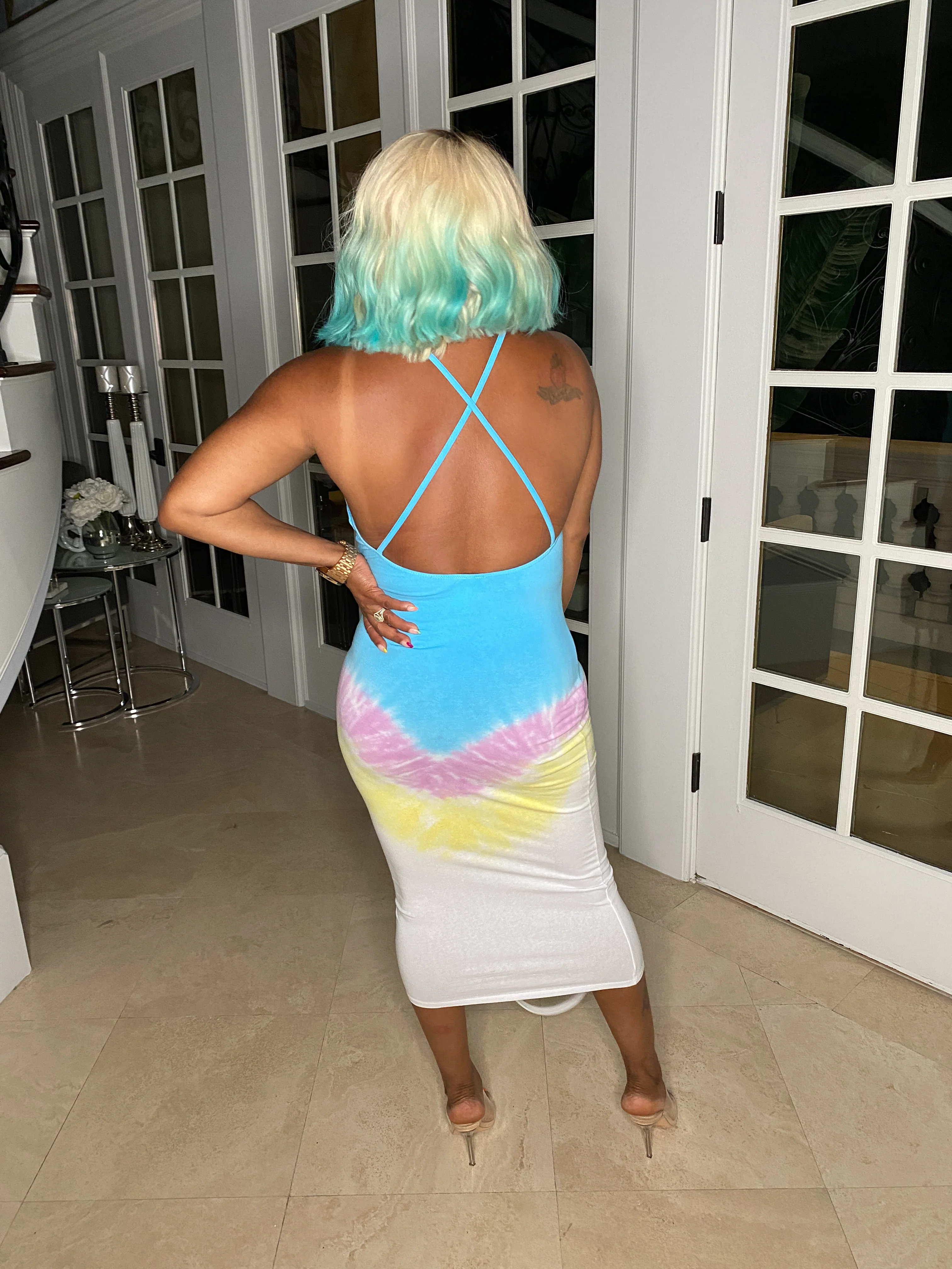 Poppin Summer X Back Dress - Image 5