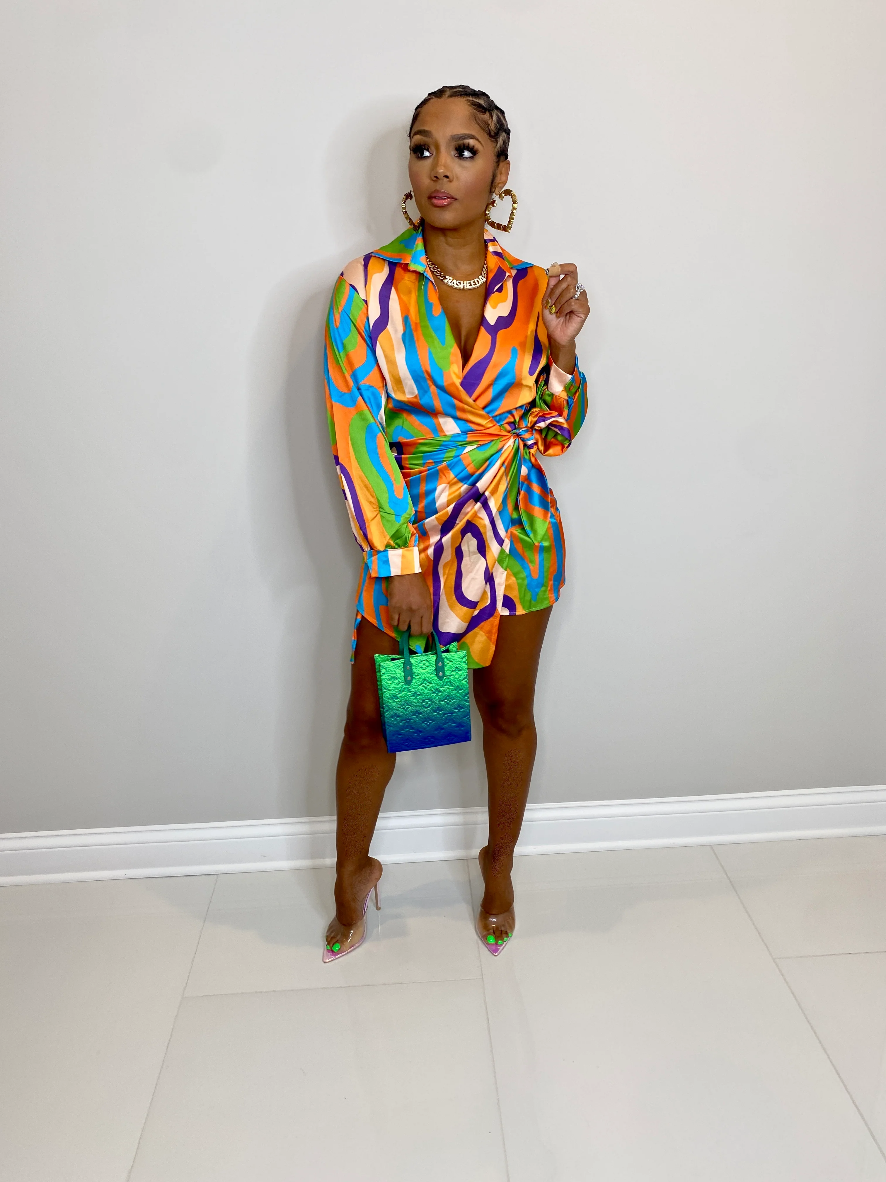 The Glow & Print Dress - Image 3