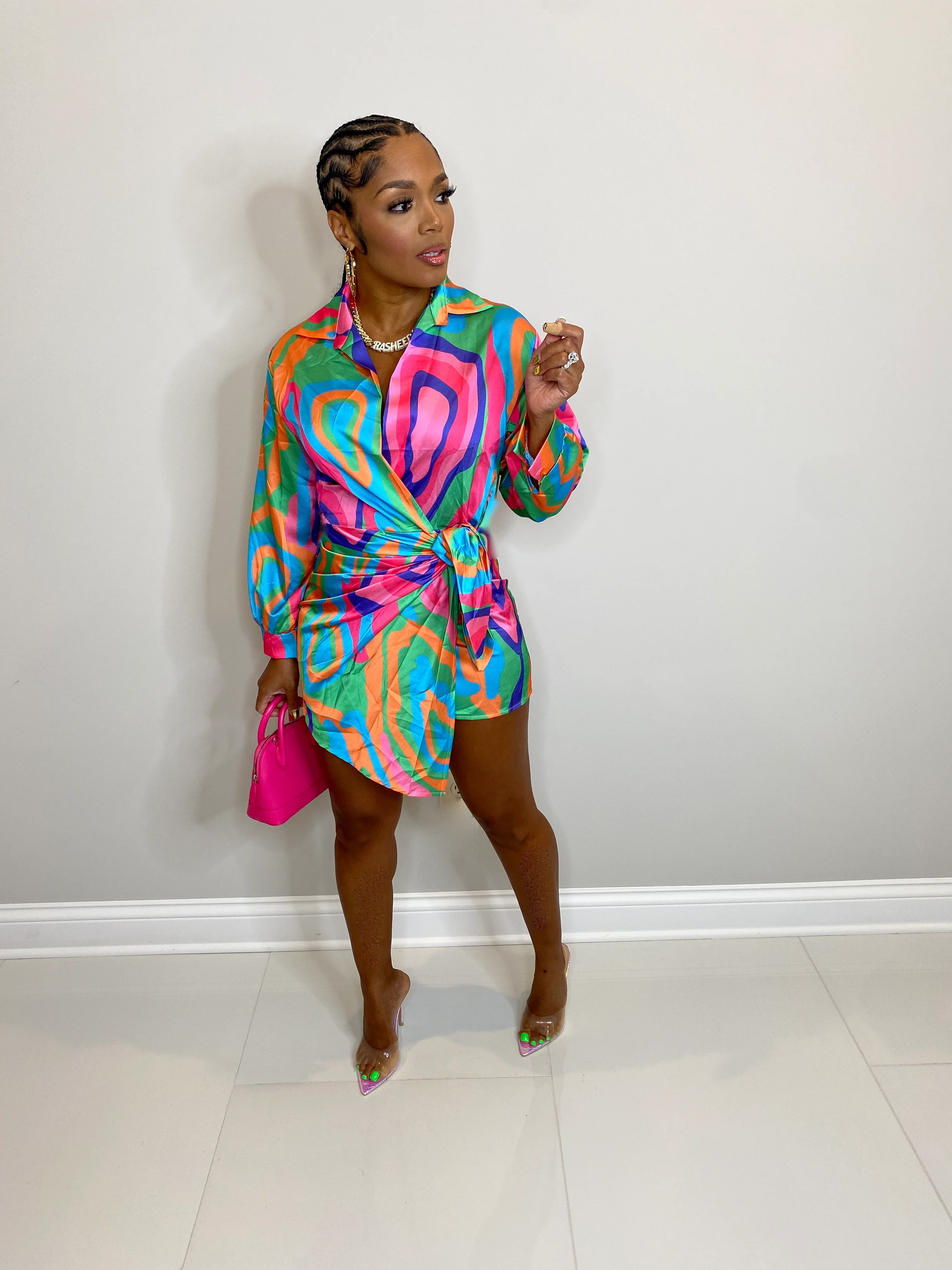 The Glow & Print Dress - Image 4