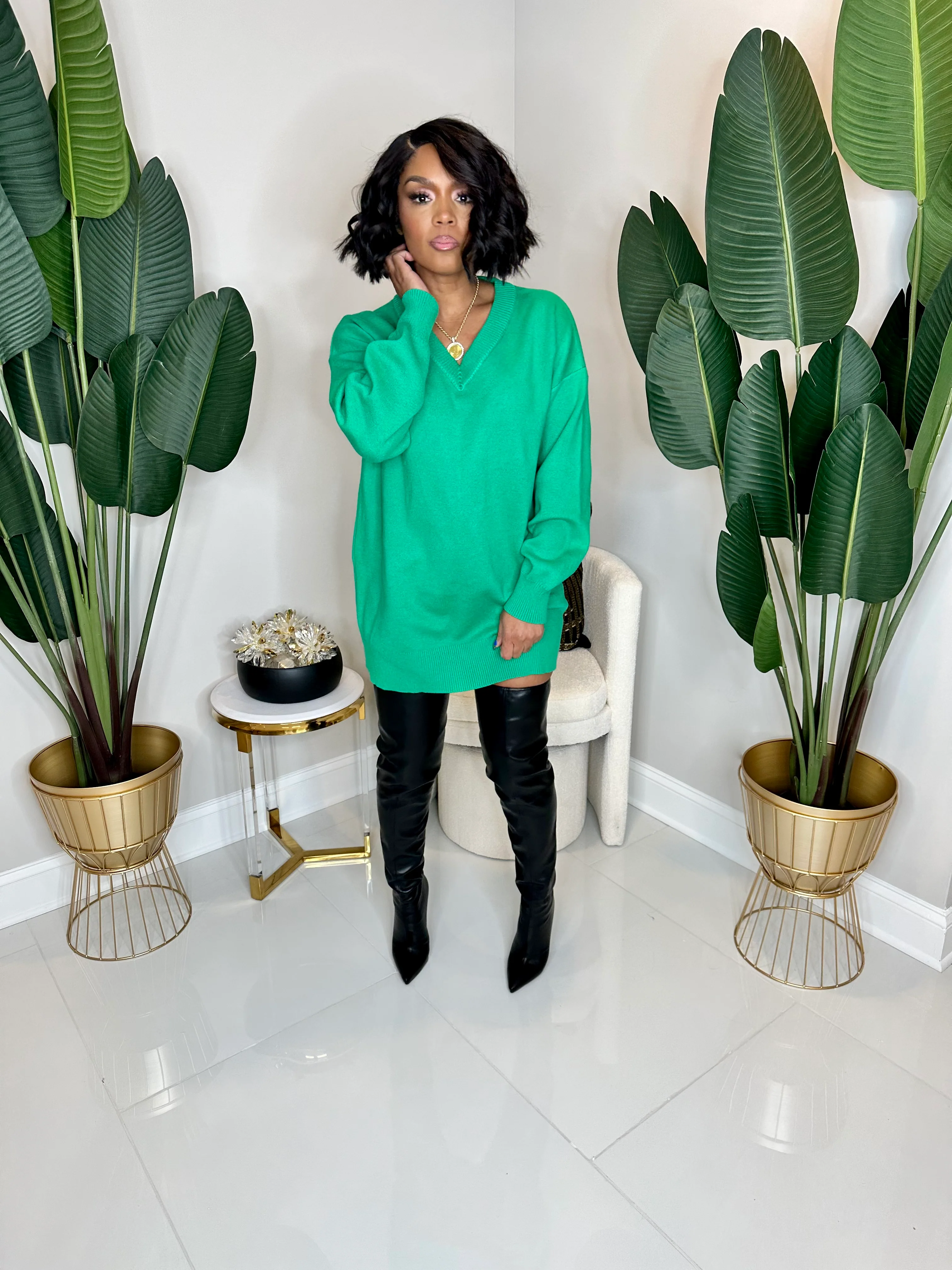 The V Sweater Dress - Image 4