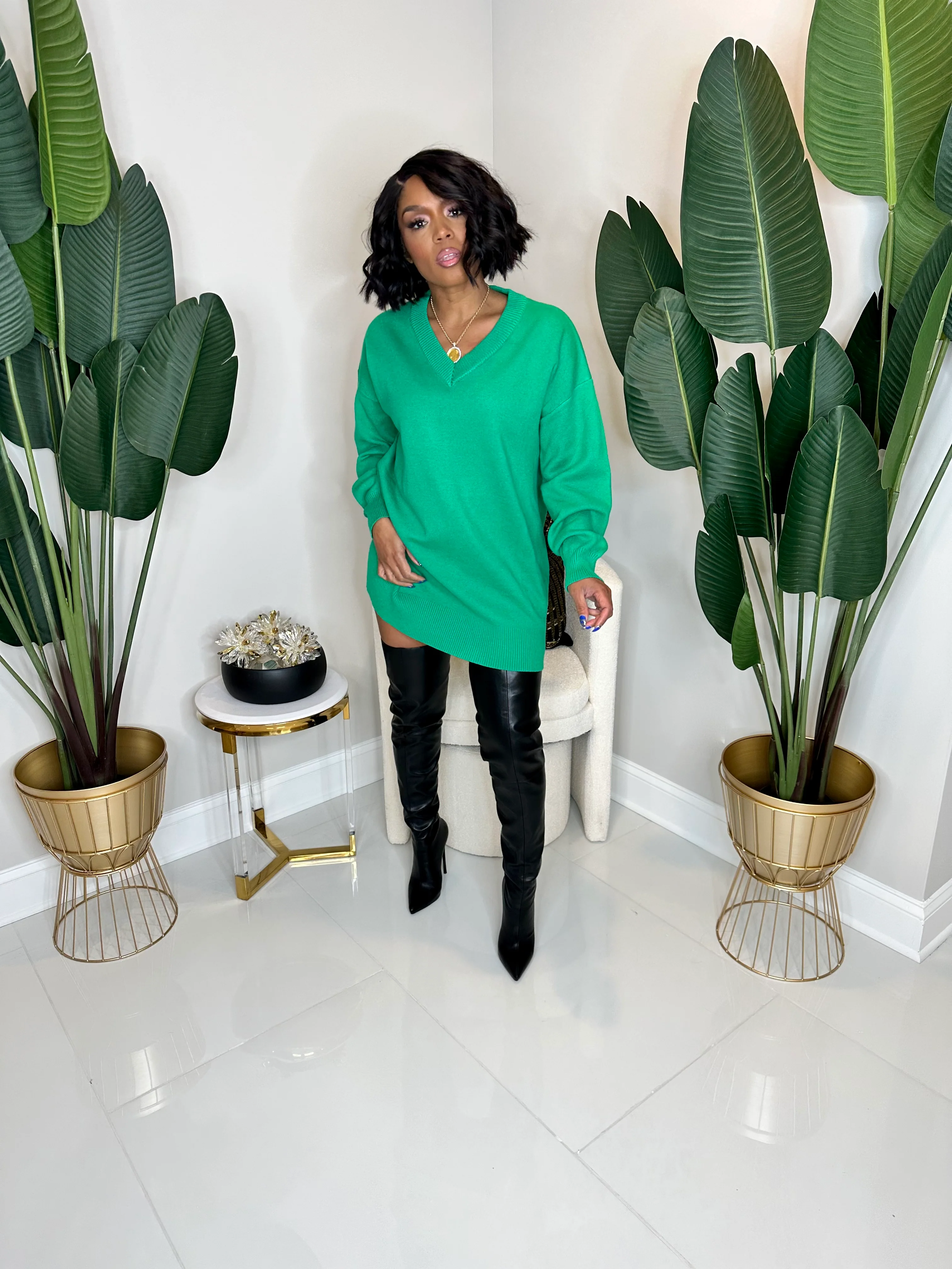 The V Sweater Dress - Image 5